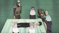 Sand Shinobis around a poisoned Kankuro (Image Credit: Studio Pierrot)