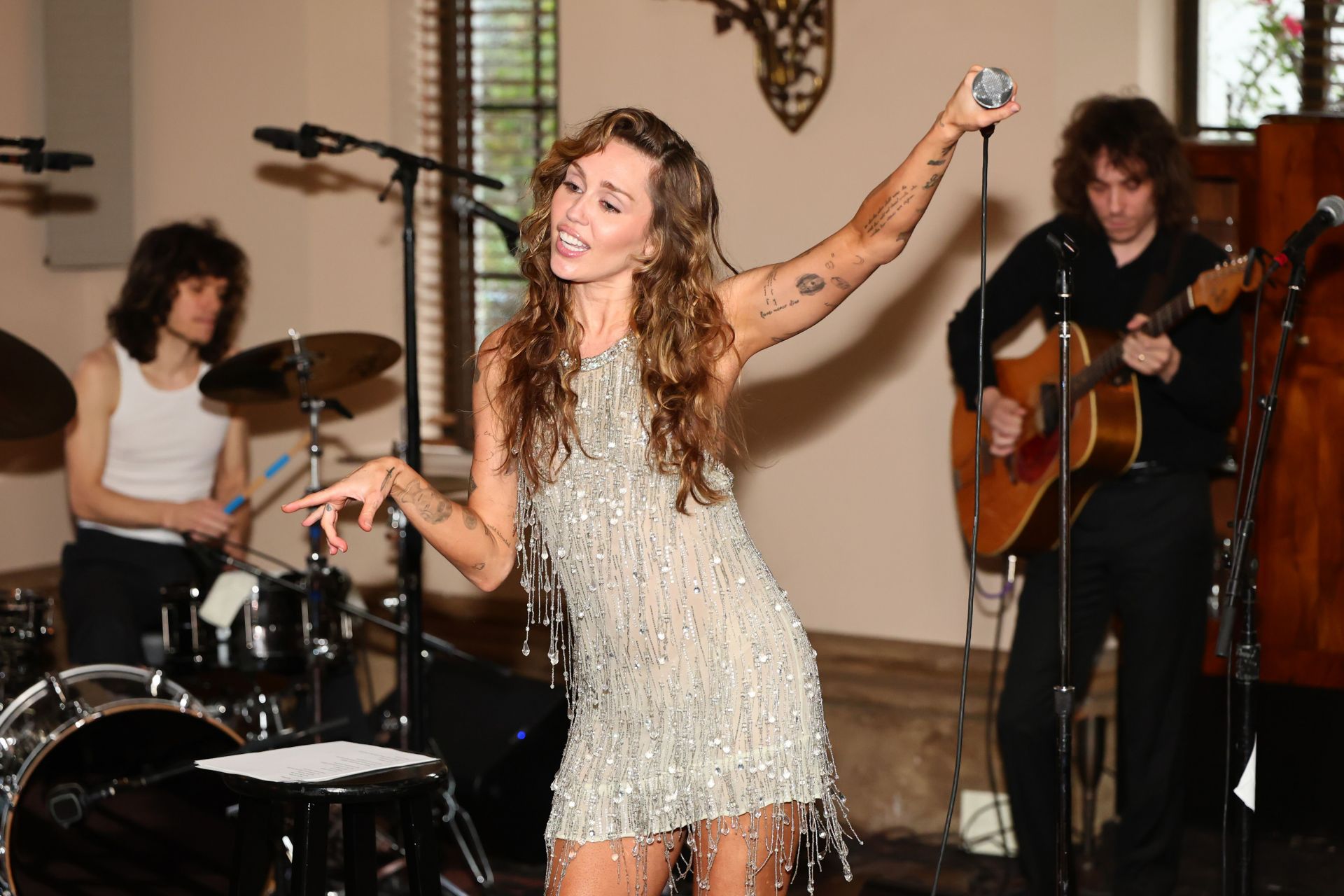 TikTok Presents Something Beautiful Album Release Event With Miley Cyrus - Source: Getty