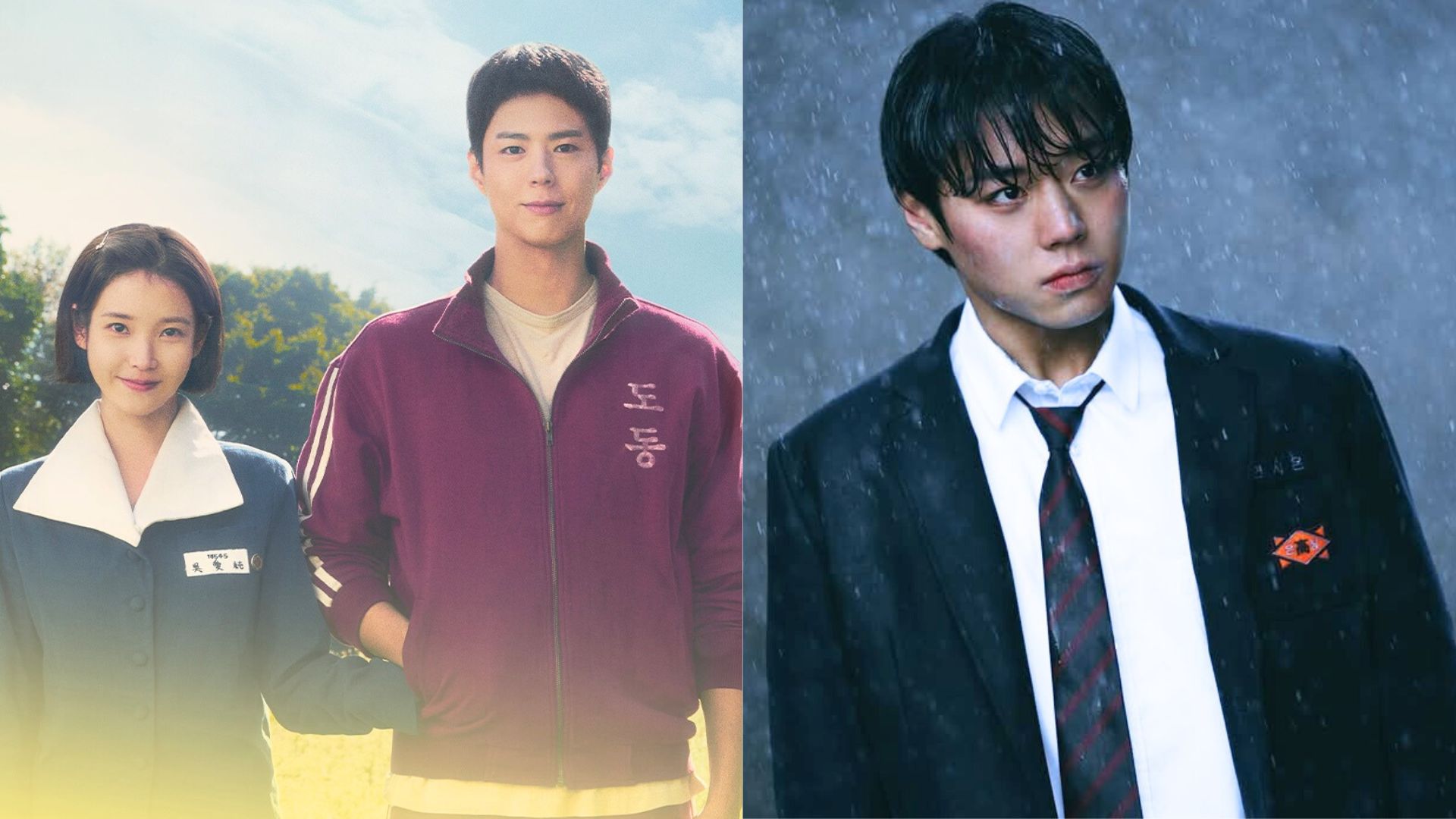 IU and Park Bo-gum in When Life Gives You Tangerines/ Park Ji-hon in Weak Hero | Image via Instagram: netflixkr