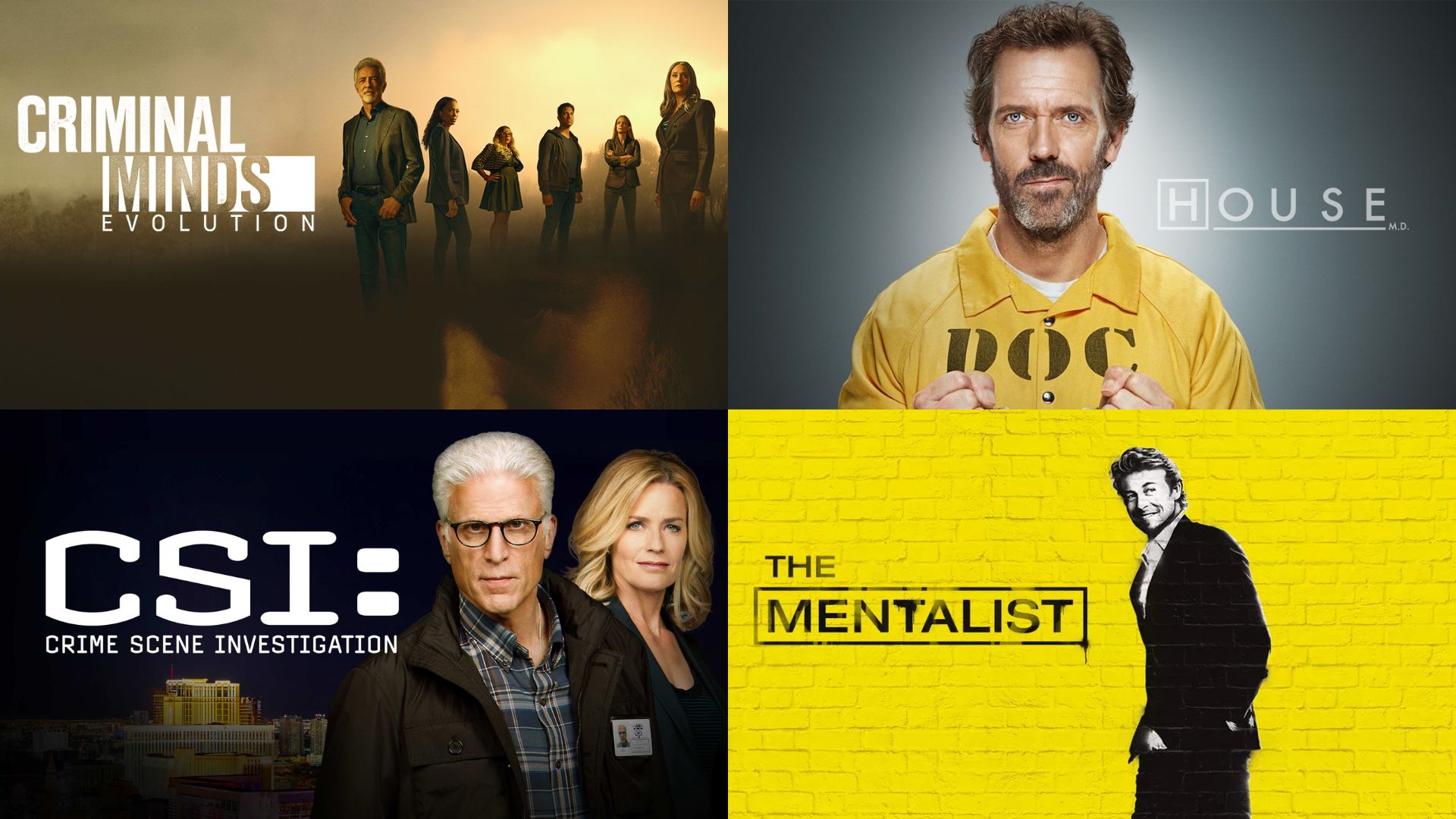 Shows like Bones | Images via Prime Video, Hulu, Paramount+ and Peacock