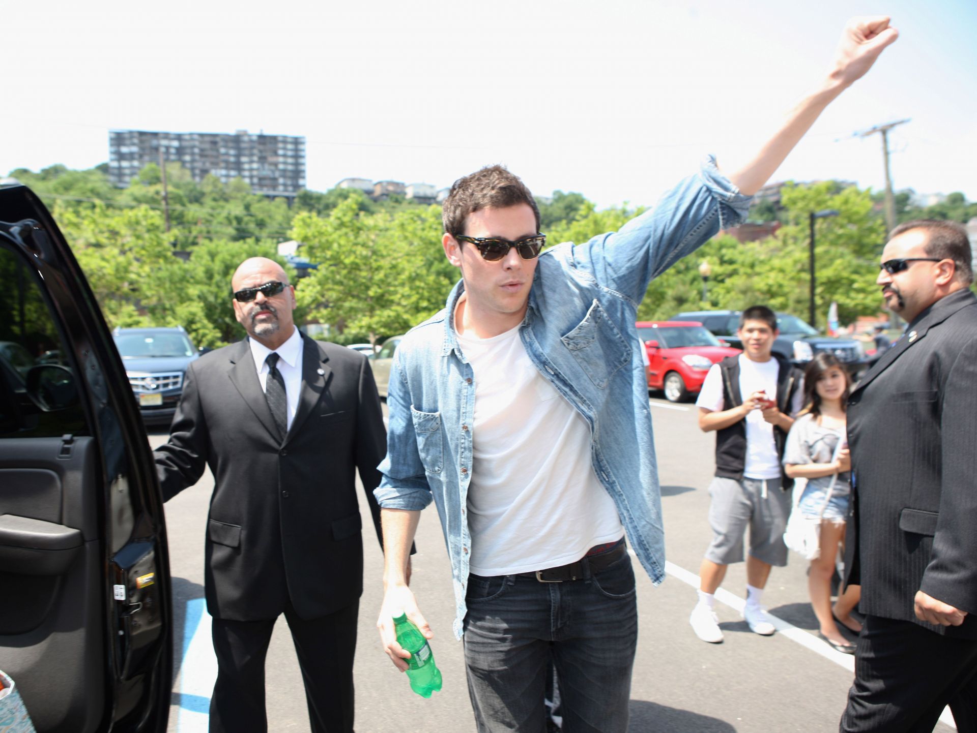 Glee LIVE Tour In Association With Samsung Mobile and AT&amp;T As Cory Monteith And Naya Rivera Meet Fans At A Recent Tour Stop - Source: Getty