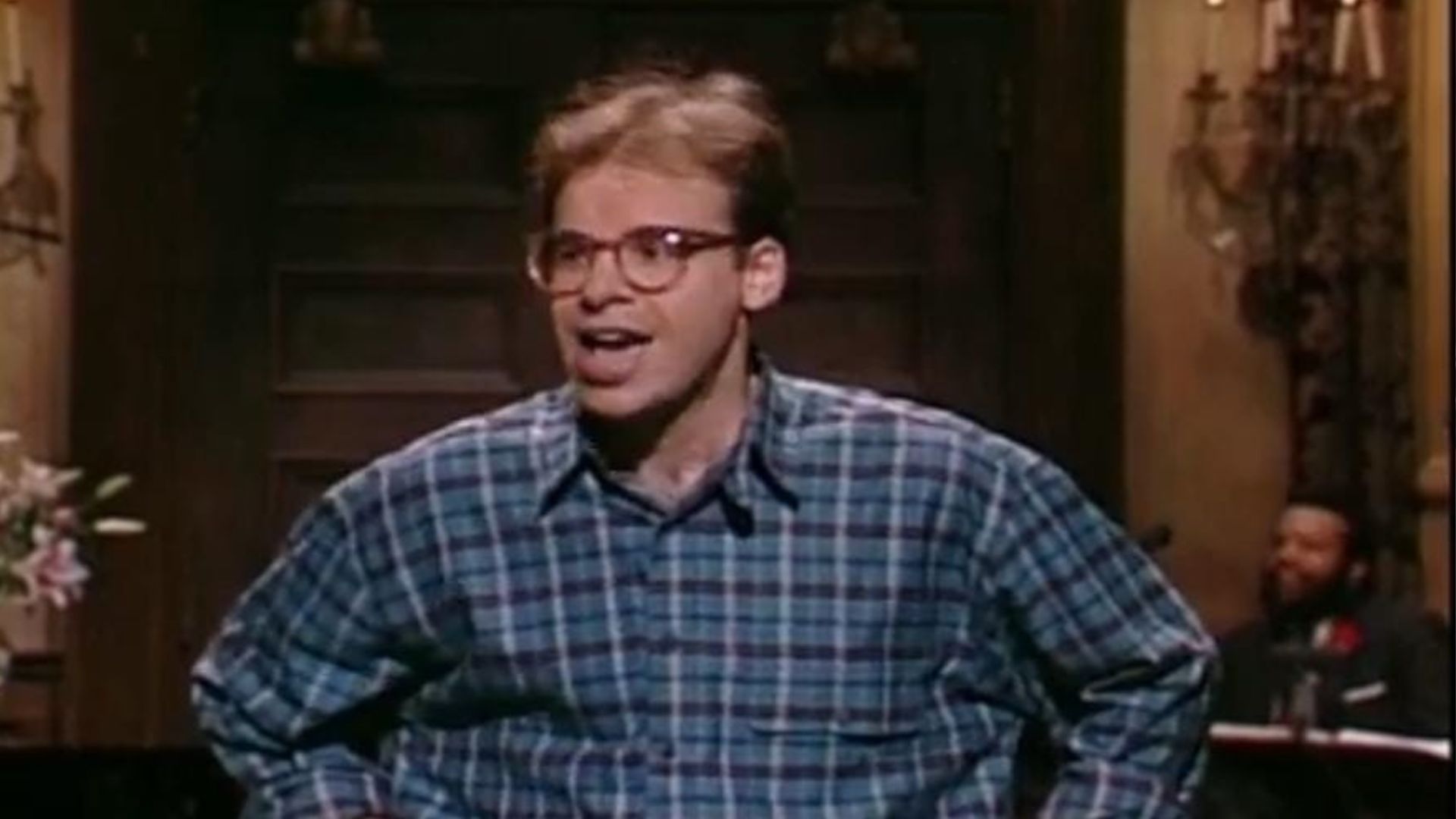 Rick Moranis during his 1989 appearance on The Saturday Night Live. (via/YouTube/SaturdayNightLive)