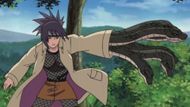 Anko using her Hidden Shadow Snake Hands jutsu (Image Credit: Studio Pierrot)