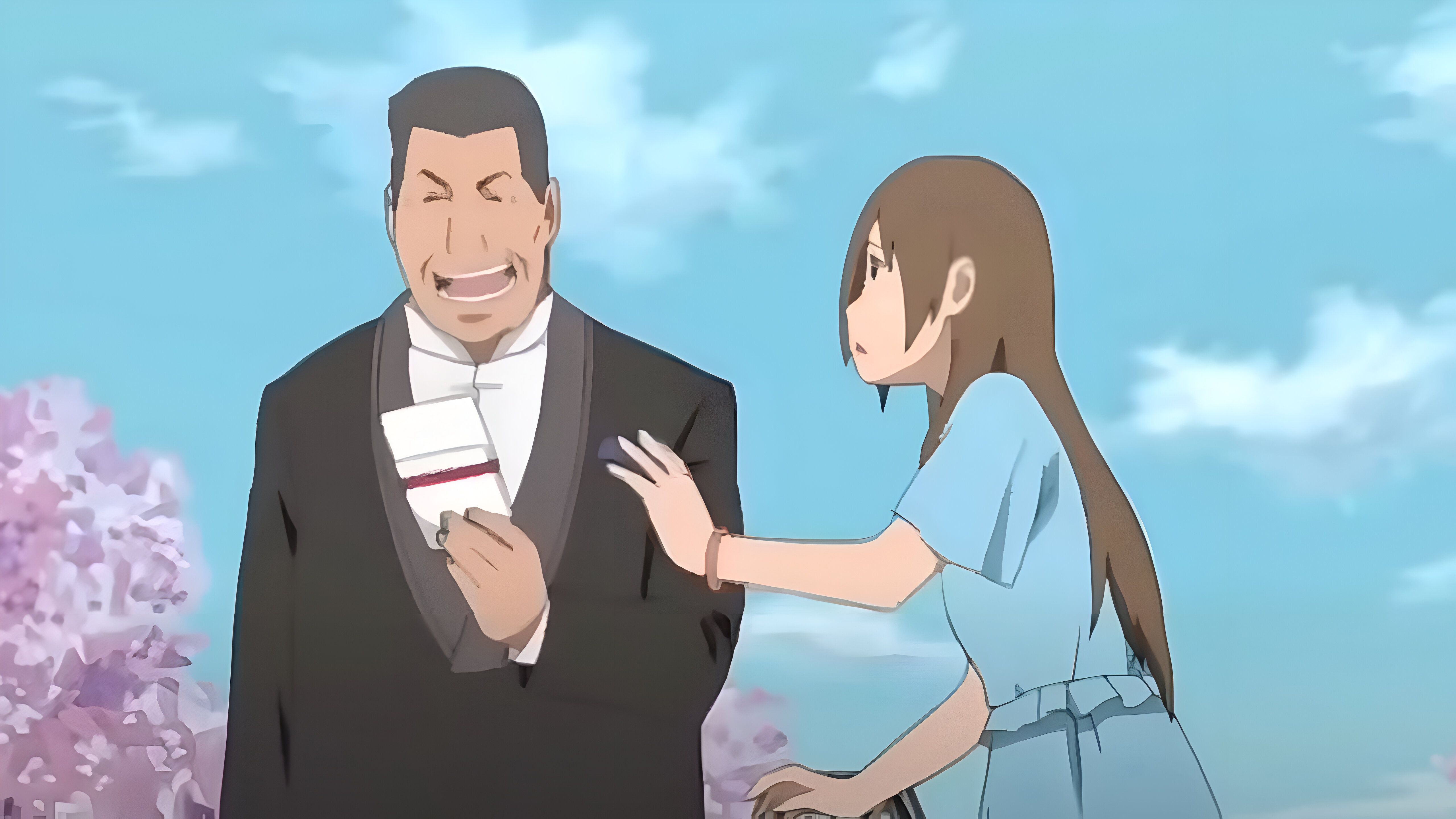 Teuchi and Ayame as seen in the wedding ceremony (Image Source: Studio Pierrot)