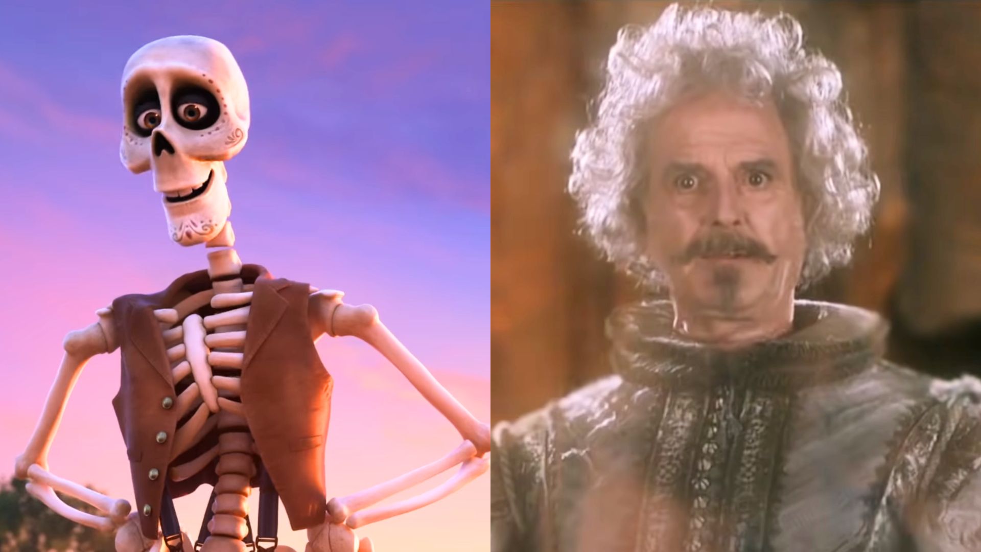 Hector in Coco and John Cleese in Harry Potter and the Philosopher