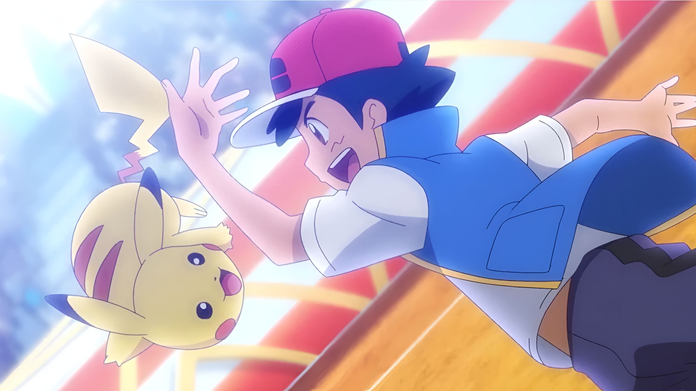 Ash and Pikachu as seen in anime 