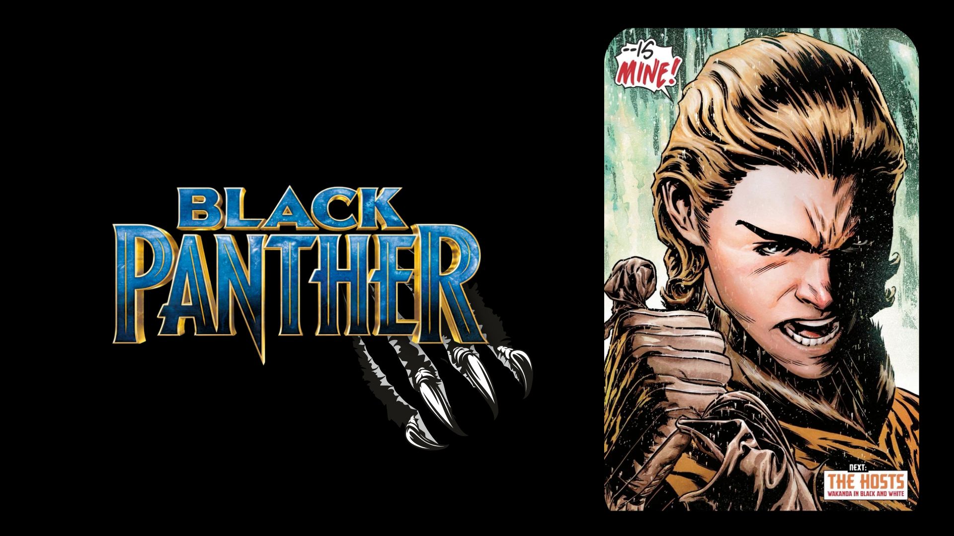 Image from the Marvel comics of the new Black Panther + logo from the MCU | Images via: Marvel | Edited by: Beatrix Kondo of Soap Central