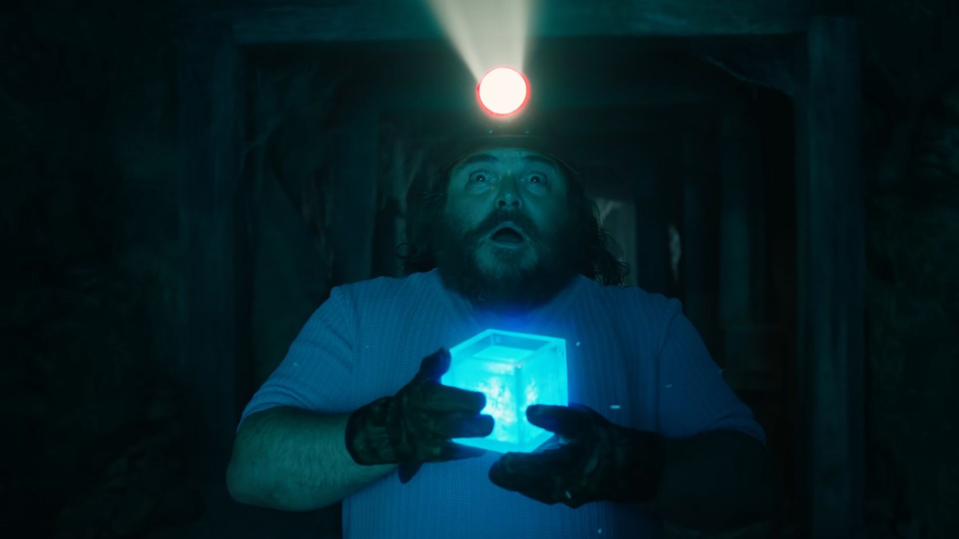 Jack Black as a miner in A Minecraft Movie