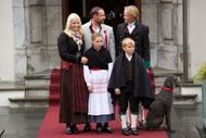 Crown Princess Mette-Marit, Crown Prince Haakon, Marius Borg Høiby, Princess Ingrid Alexandra and Prince Sverre Magnus (L-R), Image via Getty