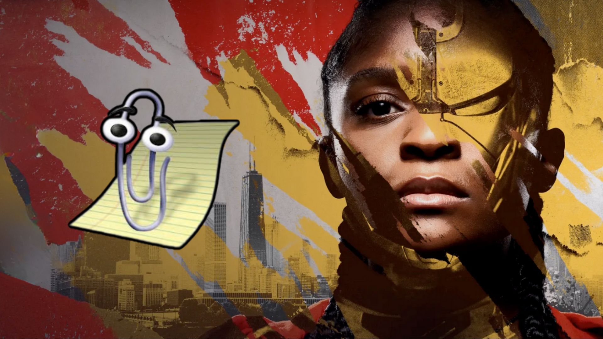   Riri + Clippy: Former MIcrosoft Office Assistant | Images via: Disney+/MIcrosoft | Collage by: Beatrix Kondo of Soap Central