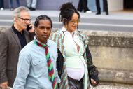 Rihanna and A$AP at Dior Homme: Outside Arrivals - Paris Fashion Week - Menswear Spring/Summer 2026 - Source: Getty