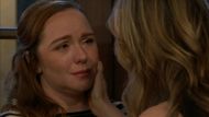 Tessa (Cait Fairbanks) did her best to keep Mariah (Camryn Mariah) by her side on The Young and the Restless | Image: CBS