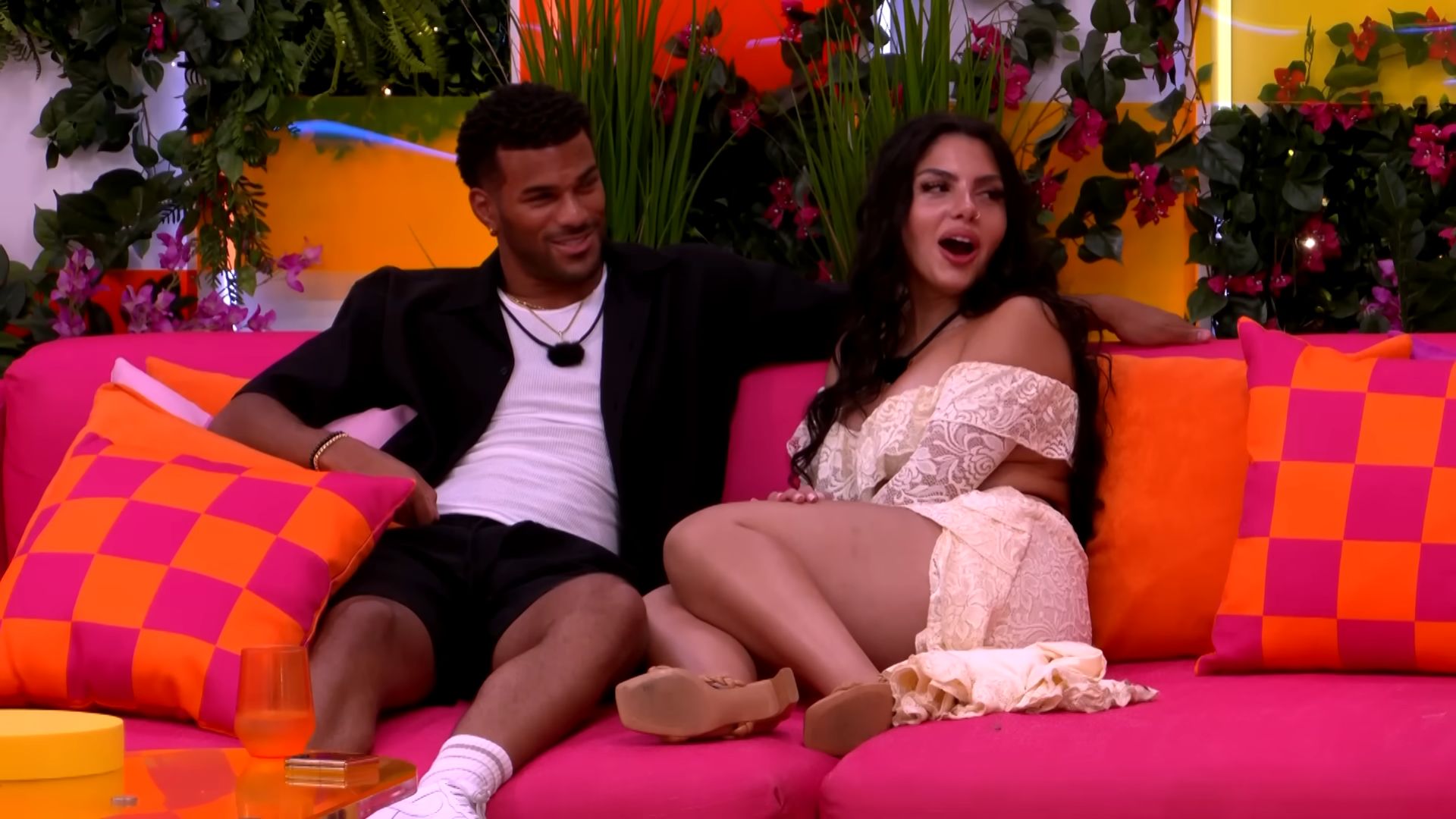 Huda and Jeremiah on Love Island USA season 7 (Image via YouTube/ @LoveIslandUSA)