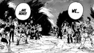 Class 1-A and other heroes' arrival at the crucial moment (Image Source: VIZ)