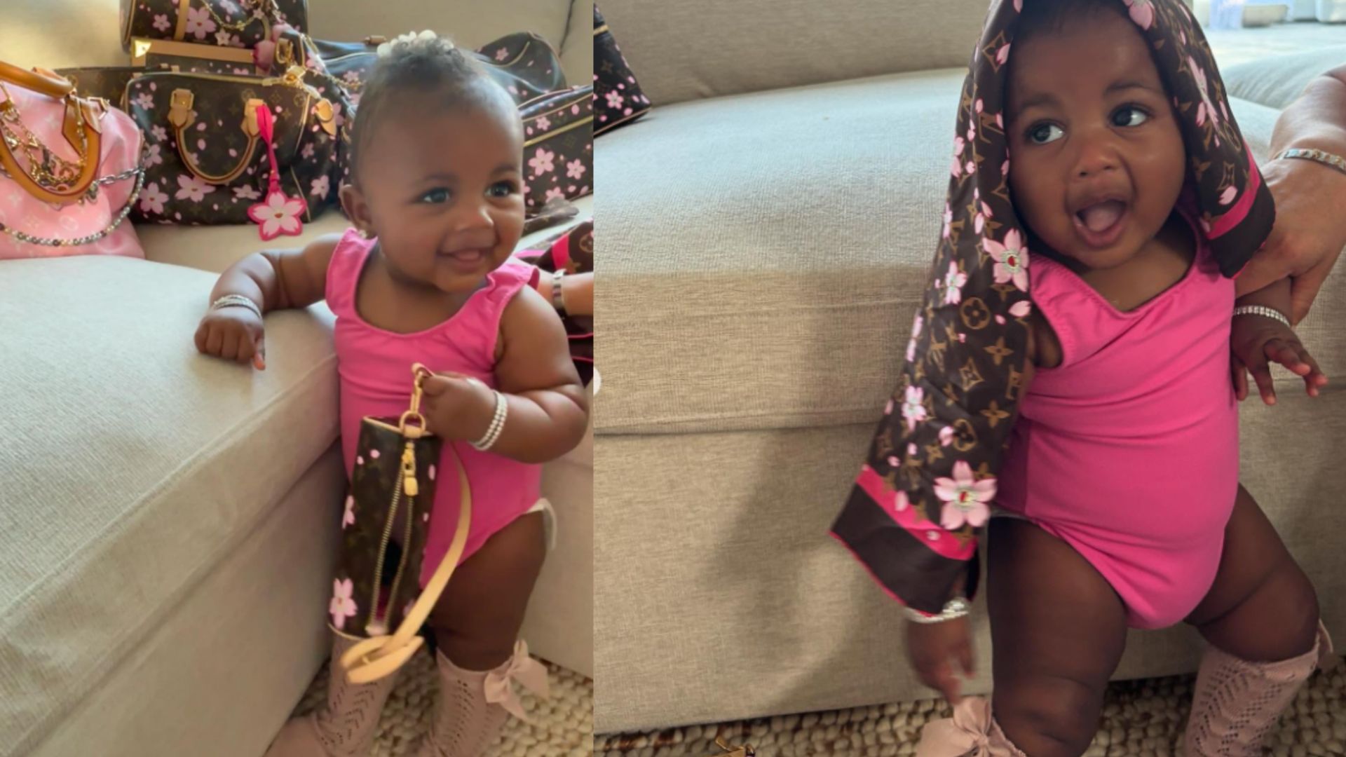 Cardi B shares first photos of daughter Blossom&rsquo;s face and sweet new family portraits (Image via Instagram)