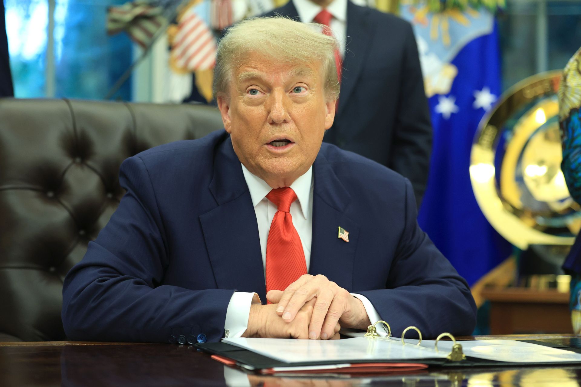 President Trump Meets With Foreign Ministers Of Rwanda And DDRC - Source: Getty