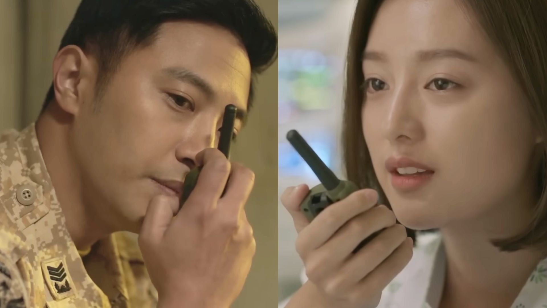 Jin Goo and Kim Ji-won in Descendants of the Sun | Image via KBS
