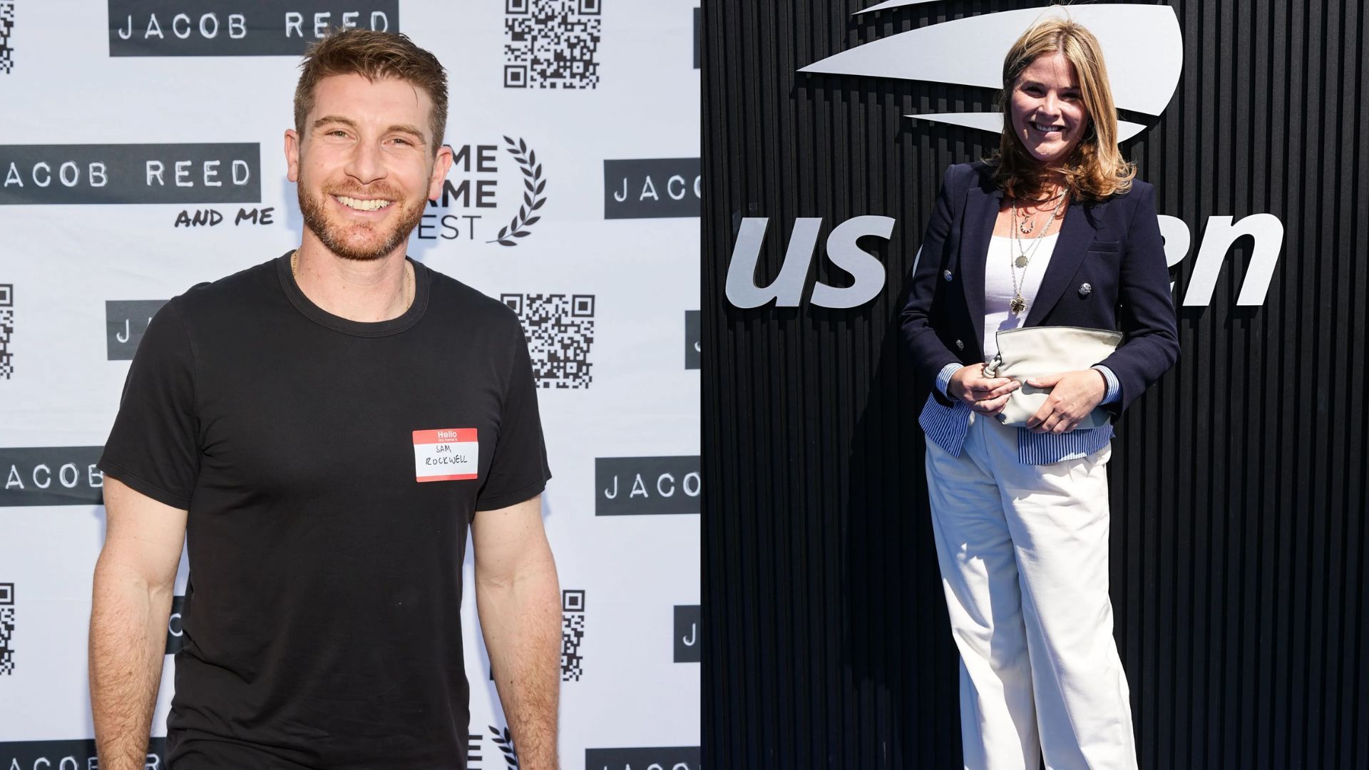 Sam Rockwell &amp; Jenna Bush Hager - Source: Photo by Zack DeZon/Getty Images for Jacob Reed and Me, Photo by John Nacion/Getty Images