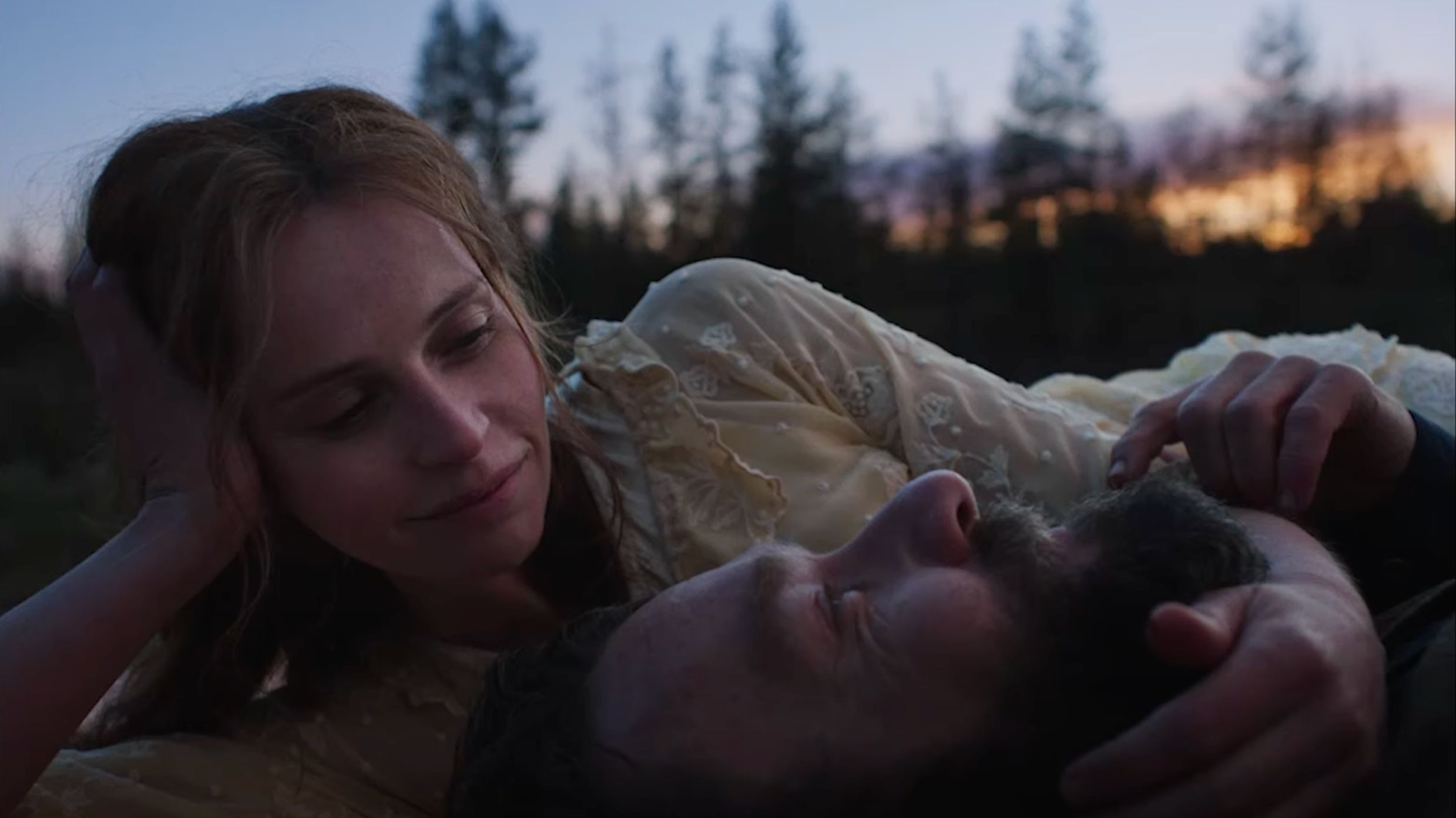 Joel Edgerton and Felicity Jones in Train Dreams (Image via Instagram/Black Bear Pictures)