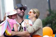 Justin Verlander and wife Kate Upton with their child at the Houston Astros World Series Parade. Image via Getty.