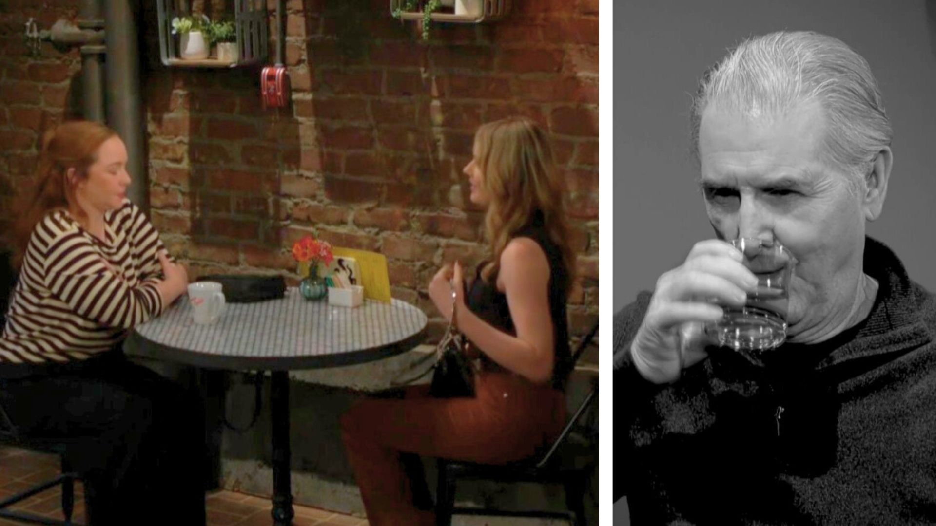 Mariah, Tessa, and the mystery man on The Young and the Restless | Image: CBS