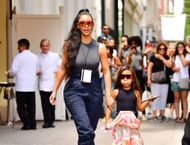 Kim Kardashian with daughter North West - Source: Getty