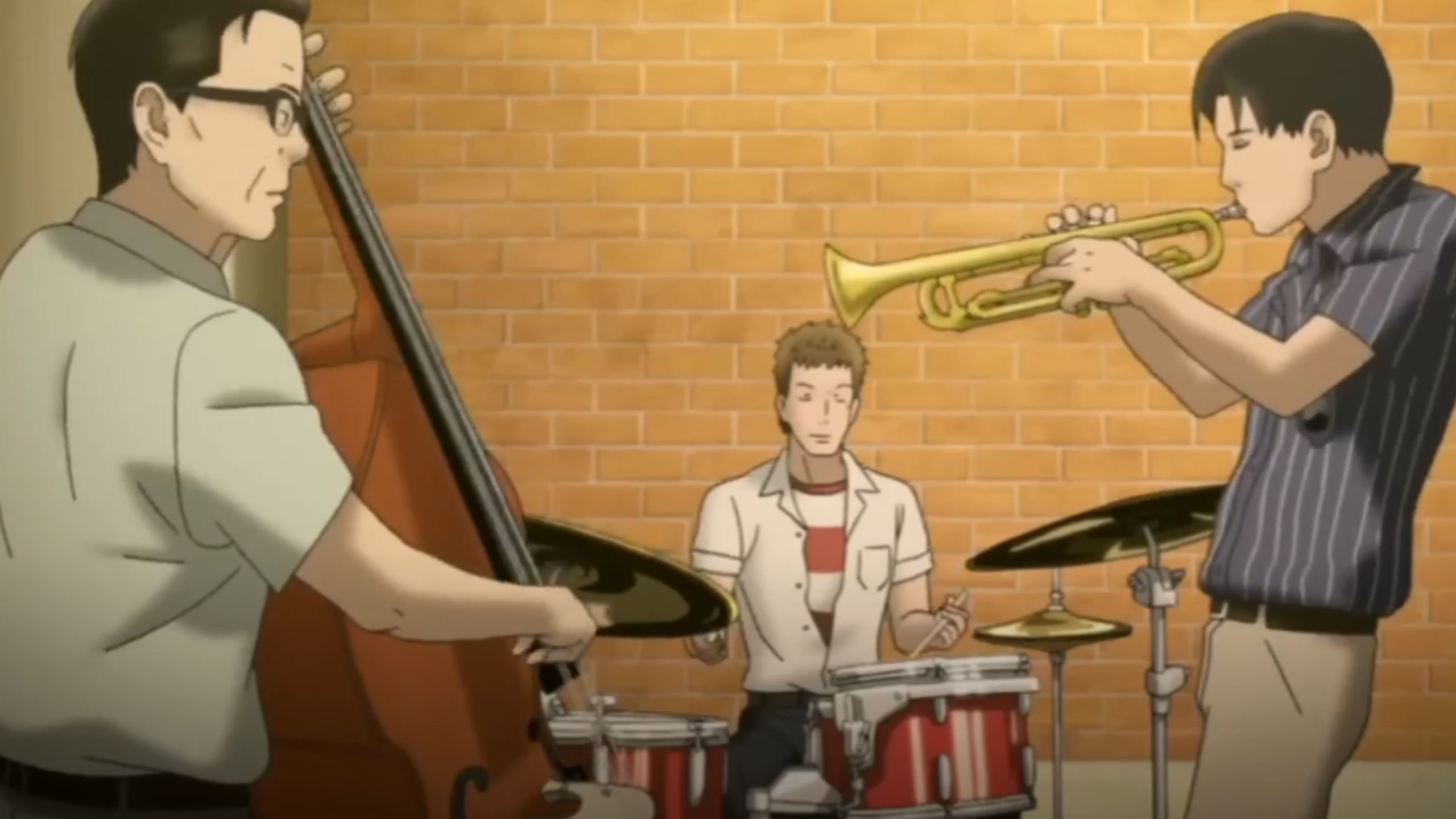 A jamming session in Kids on the Slope (Image Source: MAPPA Tezuka Productions)