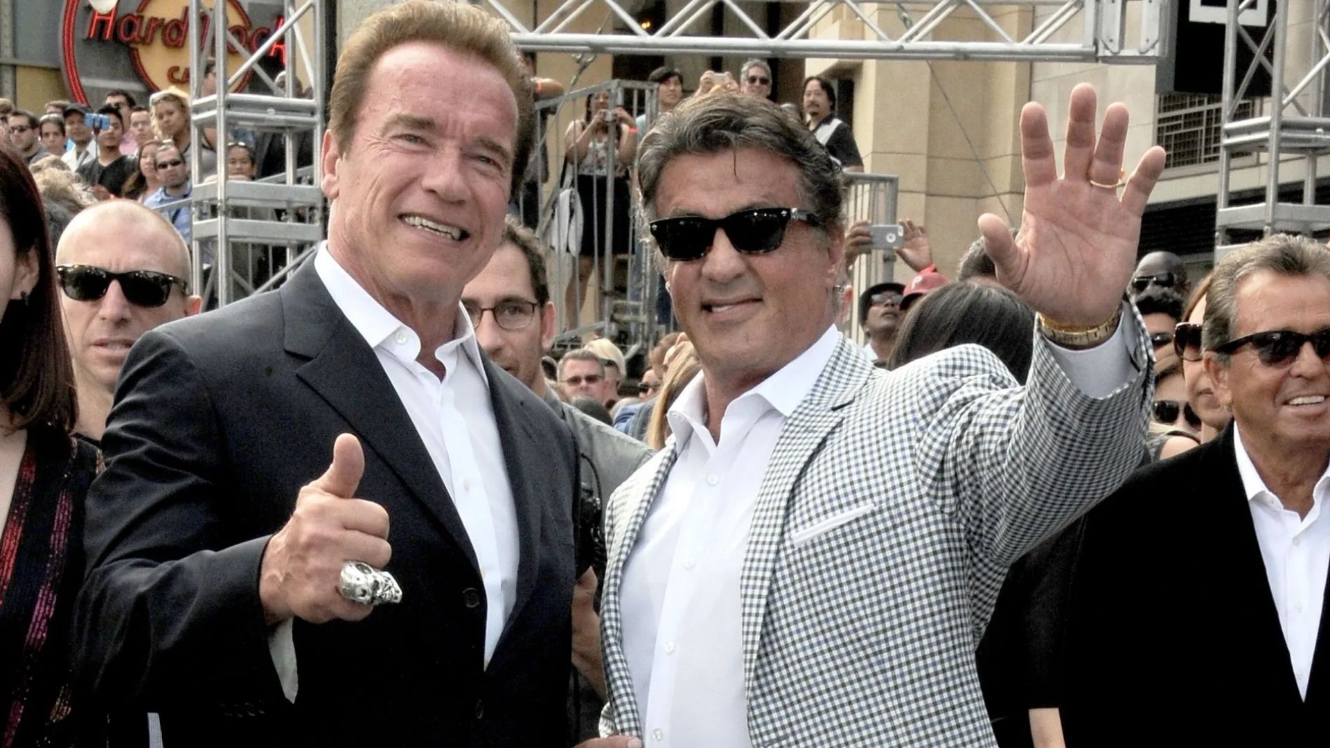  Arnold Schwarzenegger and Sylvester Stallone
