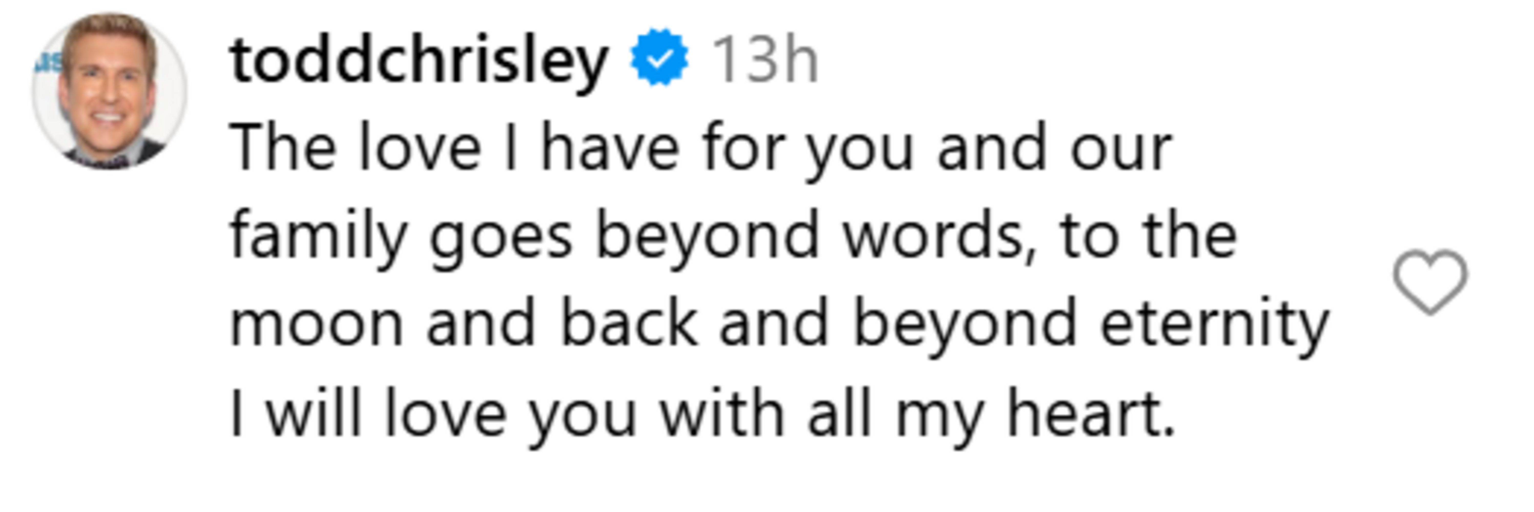Todd Chrisley comments on son&#039;s Father&#039;s Day post. (Image via Instagram/@graysonchrisley)