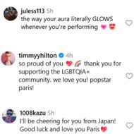 Fans react to Paris's post. (Image via Instagram/@parishilton)