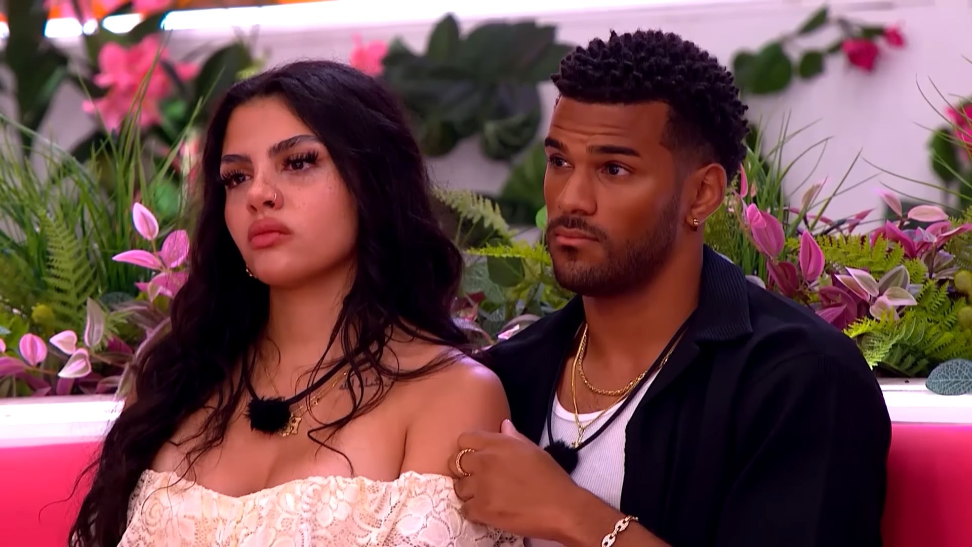 Huda and Jeremiah on Love Island USA season 7 (Image via YouTube/ @LoveIslandUSA)