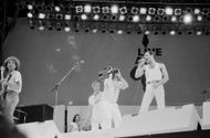 Freddie Mercury Leads His Band Queen At Live Aid Wembley, London, England 1985 - Source: Getty