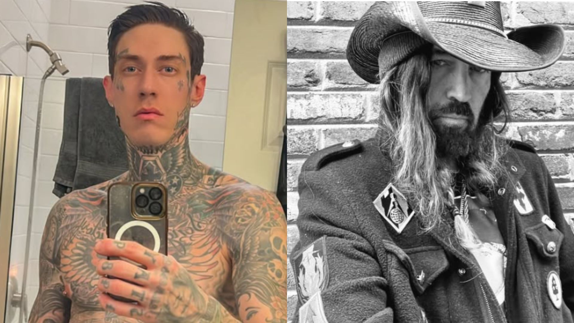 Trace Cyrus calls out Billy Ray Cyrus. (Image via Instagram/@billyraycyrus &amp; @tracecyrus)