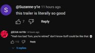 Fans commented excitedly under the trailer