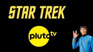 Star Trek/Pluto TV logos + Spock | Images via: Wikimedia | Collage by: Beatrix Kondo of Soap Central