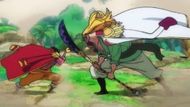Whitebeard infusing his weapon with Armament Haki (Image Credit: Toei Animation)
