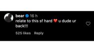 Blackbear comments