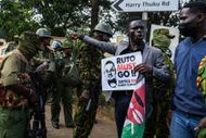 Kenyan demonstrators stage an anti-government protest in Nairobi (Image via Getty)