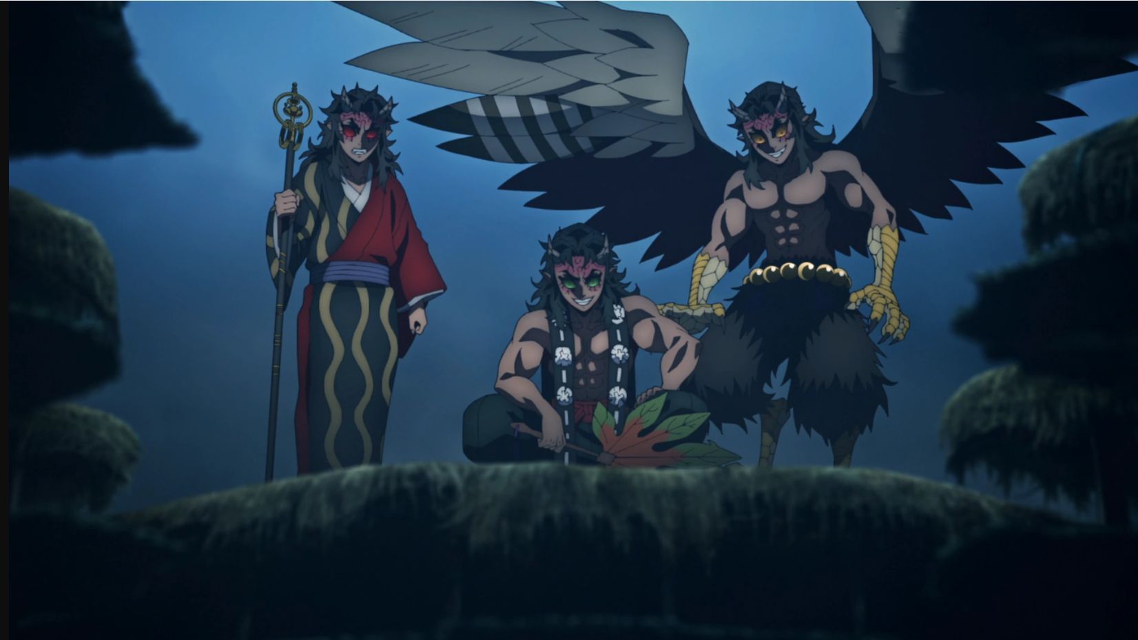 Sekido, Karaku and Urogi as seen in anime (Image credit: Ufotable)