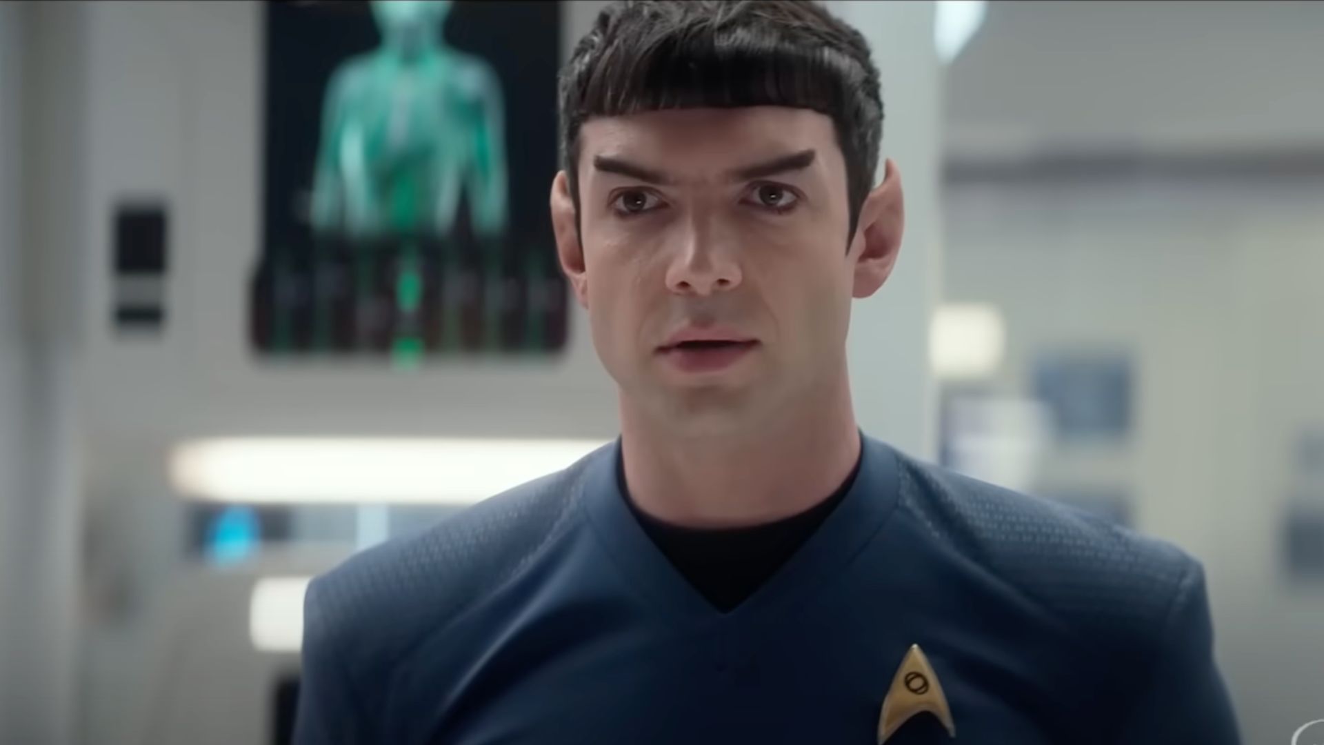 Young Spock played by Ethan Peck in Star Trek (Image via YouTube/Paramount Plus)