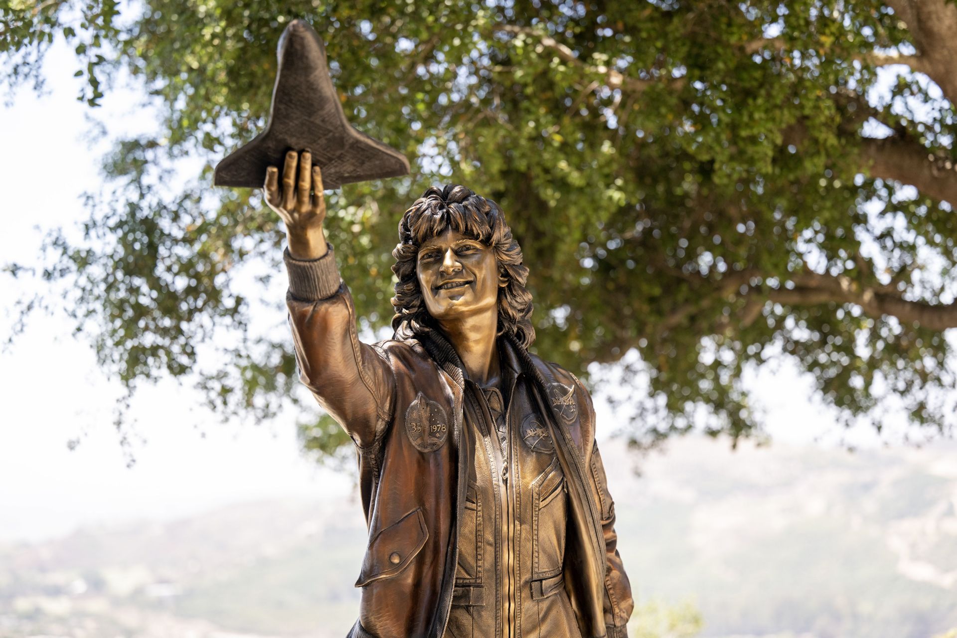 Statue honoring Sally Ride, the first U.S. woman in space, at the Ronald Reagan Presidential Library in Simi Valley, CA - Source: Getty
