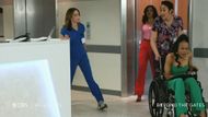 Beyond the Gates: Hayley is wheeled into hospital | Image: CBS