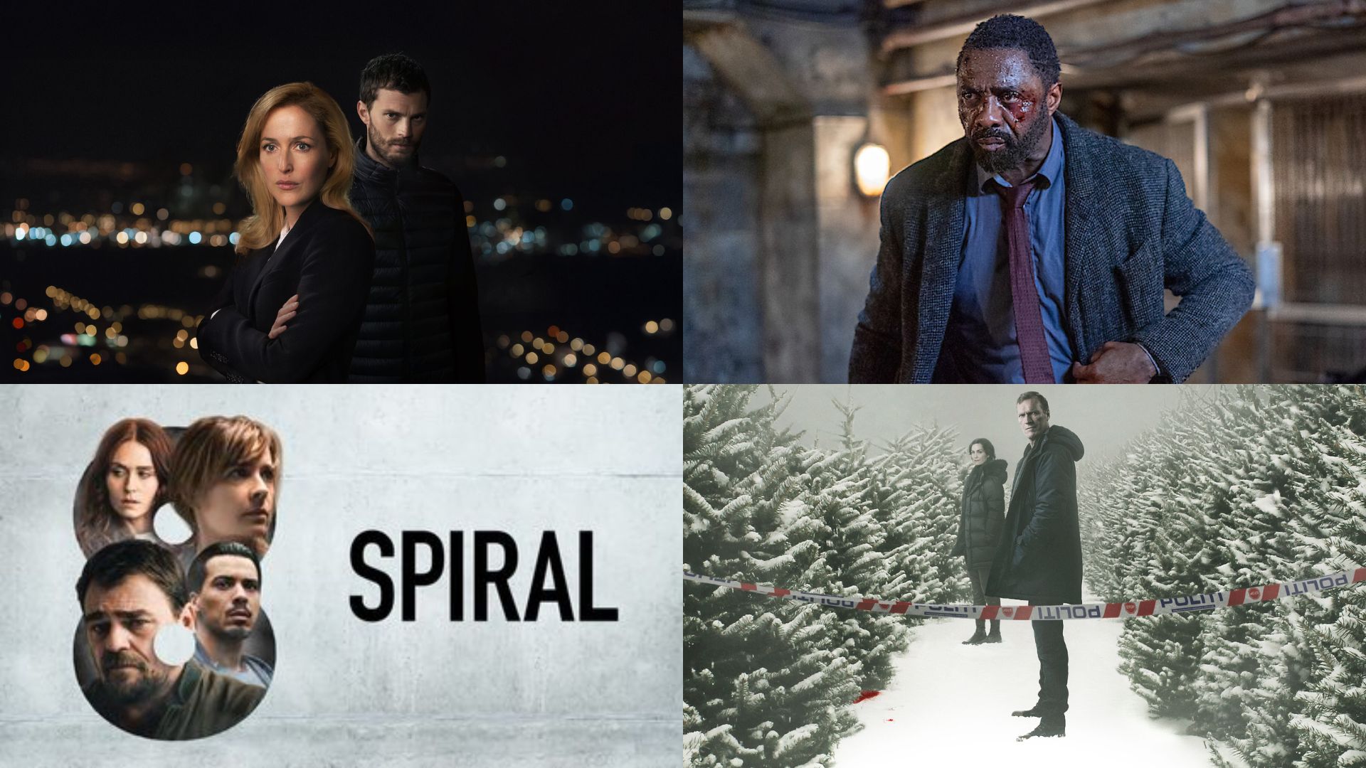 Crime Dramas like Dept. Q featuring the cast | Images via Reelgood, Netflix and Prime Video