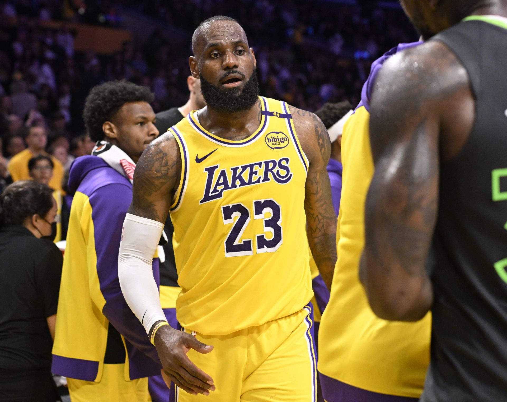 Minnesota Timberwolves defeated the Los Angeles Lakers 103-96 to win game 5 of a first round NBA playoff basketball game. - Source: Getty