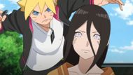 Hanabi's practice match with Boruto (Image Source: Studio Pierrot) Jougan activates during the fight with Urashiki (Image Source: Studio Pierrot)
