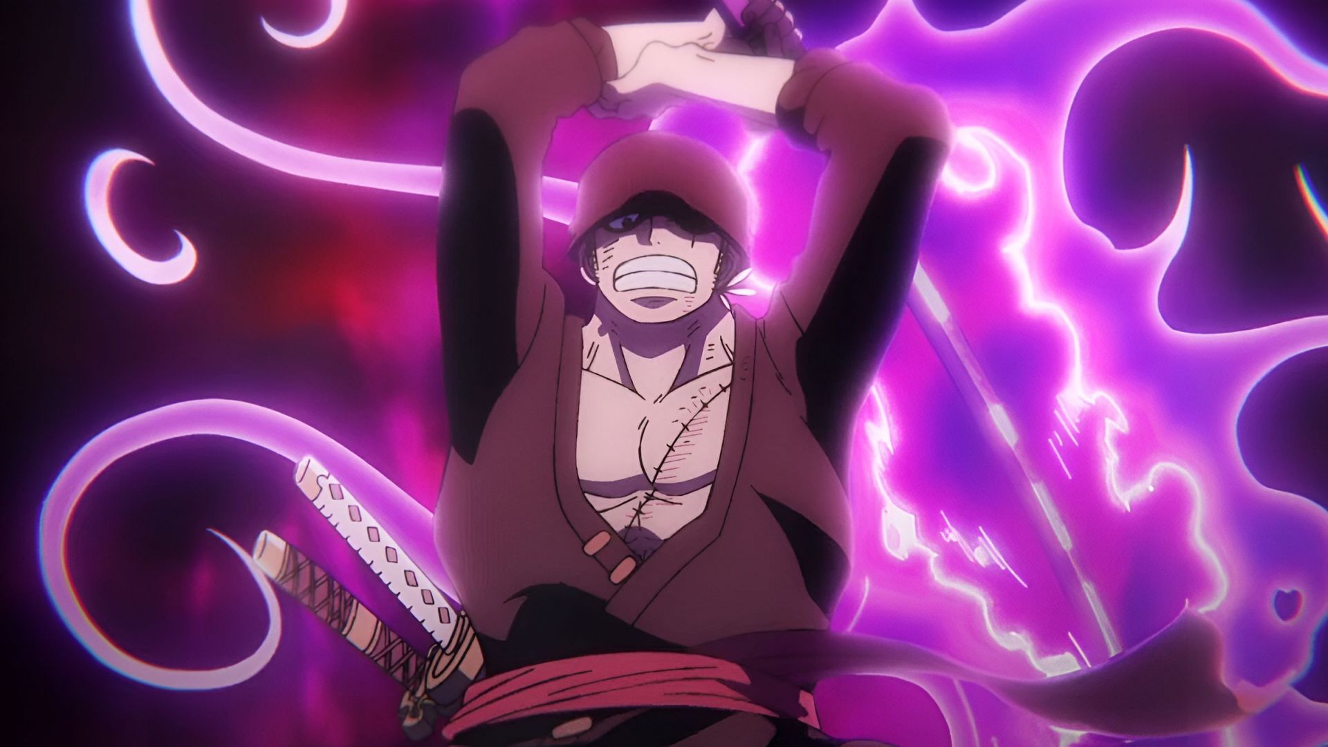 Zoro using Enma as seen in One Piece anime 