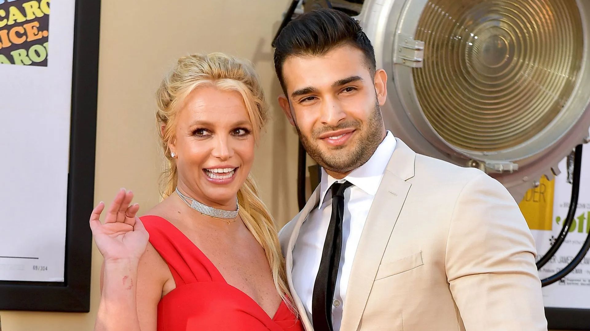 Britney Spears and Sam Asghari (Image via Getty)
