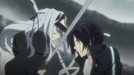 Yato's sword clashes with Rabou (Image Source: Studio Bones)