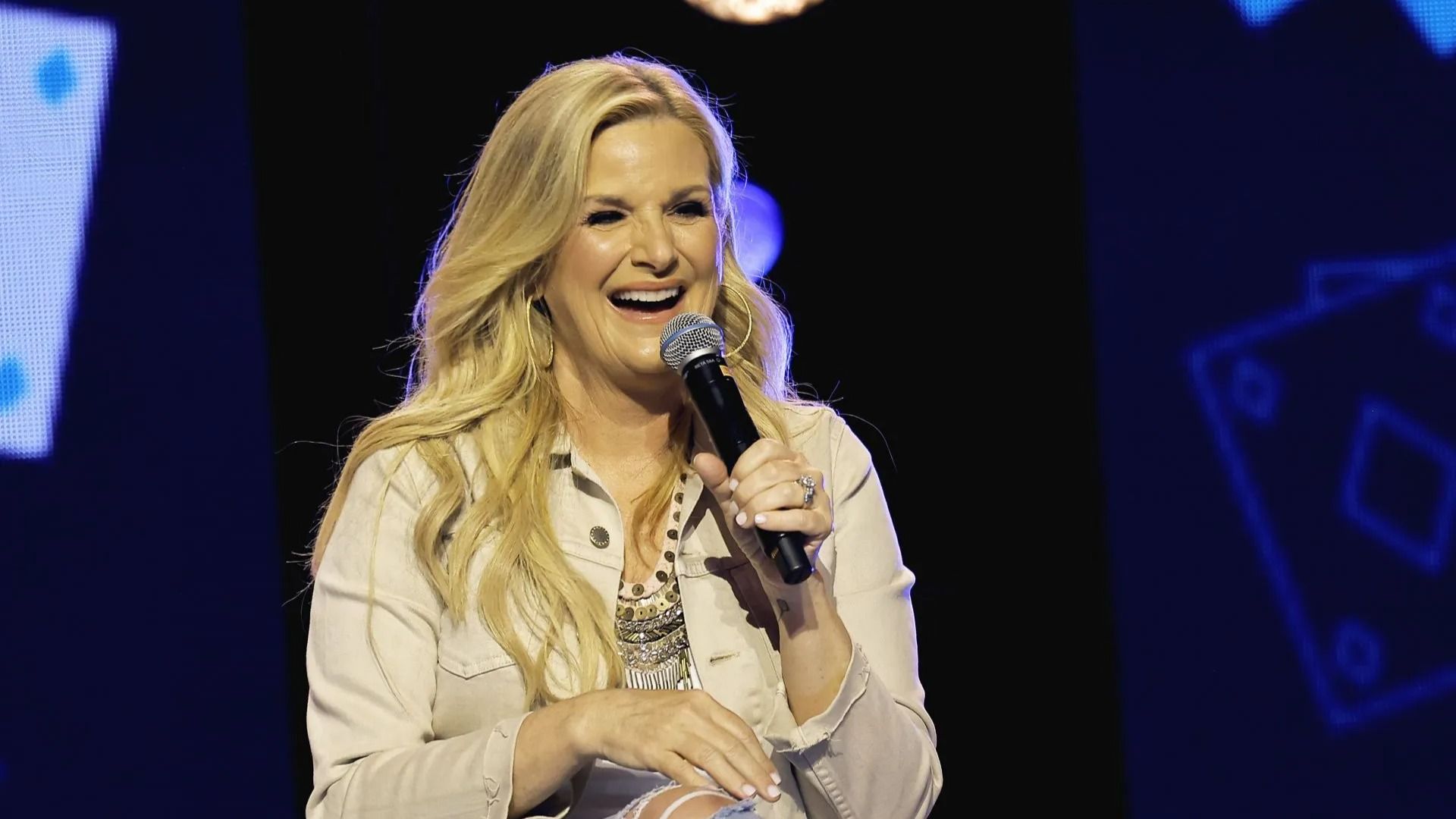 Trisha Yearwood speaks on the CMA Close Up stage during CMA Fest 2025 - Source: Getty