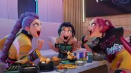 The girls, while sharing a meal (Image via Netflix)